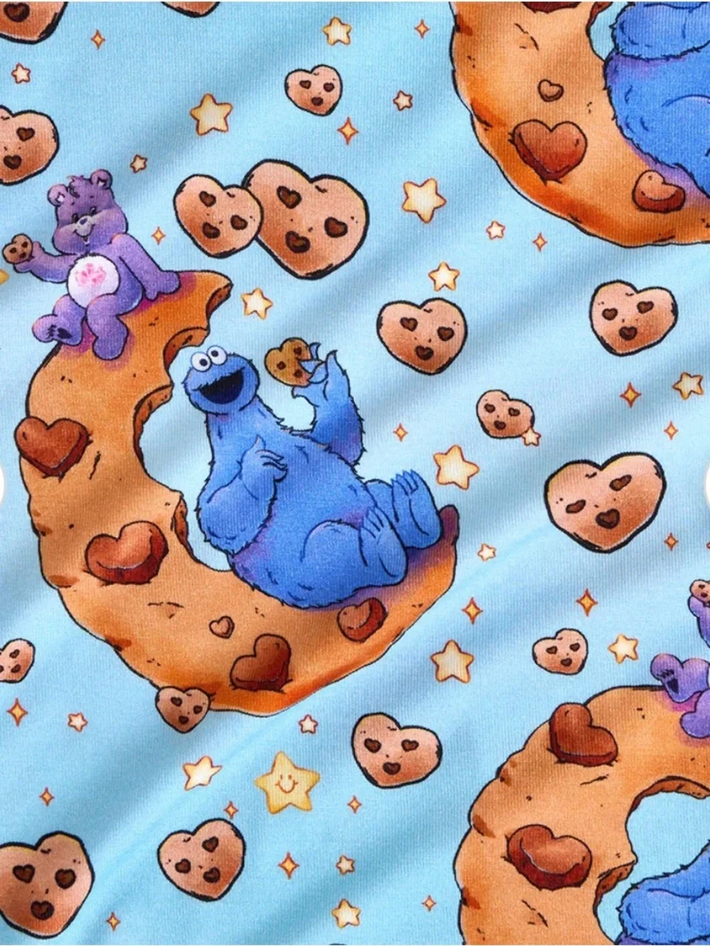 Posh Peanut Blue Cookie Monster & Care Bear Lovey